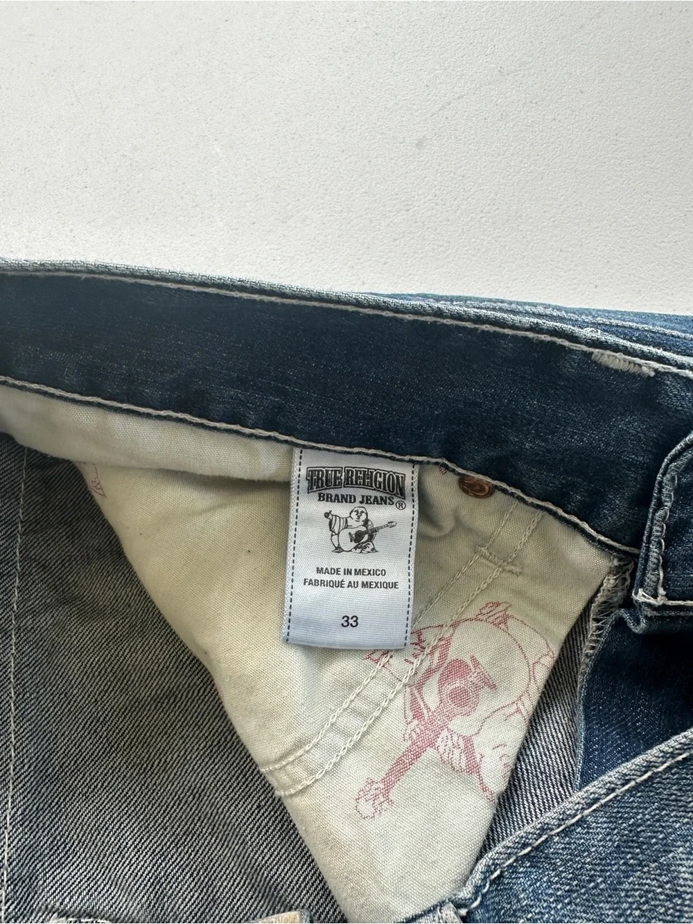 True Religion Men's Slim Straight Blue Jeans